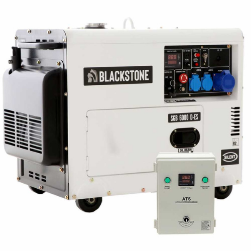 Blackstone-Groupe électrogène diesel Monophasé Blackstone SGB 6000 D-ES – Tableau ATS inclus-Neuf