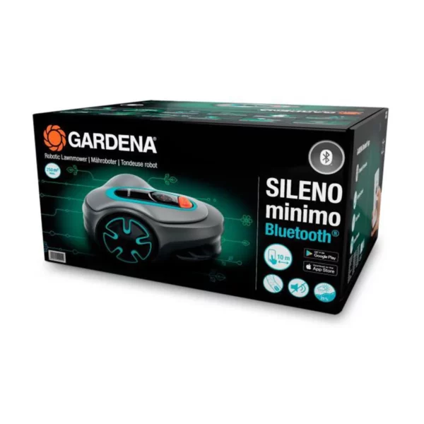 GARDENA Tondeuse robot SILENO minimo 250 – Connexion Bluetooth® – Surface tonte max 250m² – Triple lames pivotantes (15201-26) – Image 5